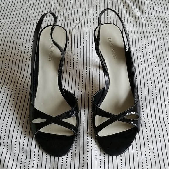 Nine West Patent Slingback Heels - Picture 1 of 3
